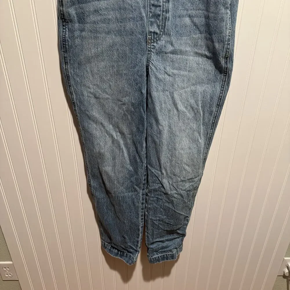 Madewell Denim Baggy Tapered Overalls Size Small - Picture 3 of 6